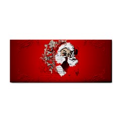 Funny Santa Claus  On Red Background Hand Towel