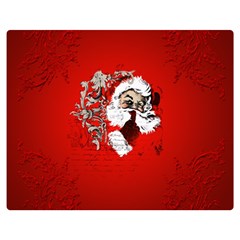 Funny Santa Claus  On Red Background Double Sided Flano Blanket (medium)  by FantasyWorld7