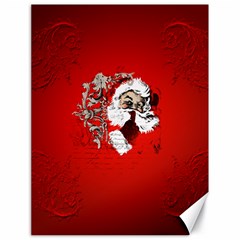 Funny Santa Claus  On Red Background Canvas 18  X 24   by FantasyWorld7