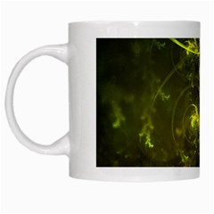 Beautiful Emerald Fairy Ferns in a Fractal Forest White Mugs