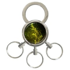 Beautiful Emerald Fairy Ferns in a Fractal Forest 3-Ring Key Chains