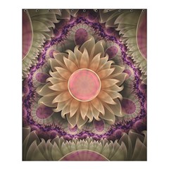 Pastel Pearl Lotus Garden Of Fractal Dahlia Flowers Shower Curtain 60  X 72  (medium)  by jayaprime