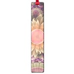 Pastel Pearl Lotus Garden of Fractal Dahlia Flowers Large Book Marks Front