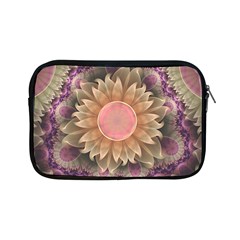 Pastel Pearl Lotus Garden Of Fractal Dahlia Flowers Apple Ipad Mini Zipper Cases by jayaprime