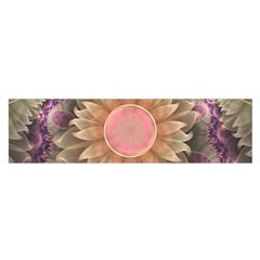 Pastel Pearl Lotus Garden Of Fractal Dahlia Flowers Satin Scarf (oblong) by jayaprime