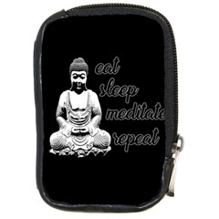 Eat, Sleep, Meditate, Repeat  Compact Camera Cases by Valentinaart