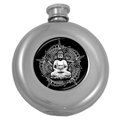 Ornate Buddha Round Hip Flask (5 Oz) by Valentinaart