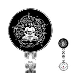 Ornate Buddha Stainless Steel Nurses Watch by Valentinaart