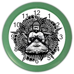 Ornate Buddha Color Wall Clocks by Valentinaart