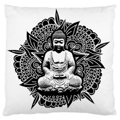 Ornate Buddha Large Cushion Case (two Sides) by Valentinaart