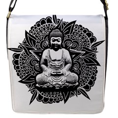 Ornate Buddha Flap Messenger Bag (s) by Valentinaart