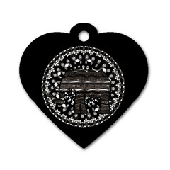 Ornate Mandala Elephant  Dog Tag Heart (two Sides) by Valentinaart