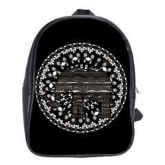 Ornate Mandala Elephant  School Bags(large)  by Valentinaart