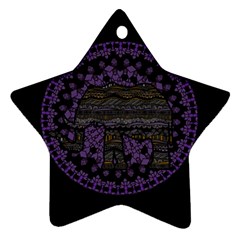 Ornate Mandala Elephant  Star Ornament (two Sides) by Valentinaart