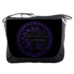 Ornate Mandala Elephant  Messenger Bags by Valentinaart