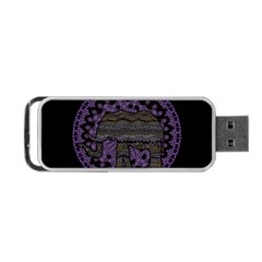 Ornate Mandala Elephant  Portable Usb Flash (one Side) by Valentinaart