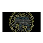 Ornate mandala elephant  Satin Wrap Front
