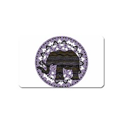 Ornate Mandala Elephant  Magnet (name Card) by Valentinaart
