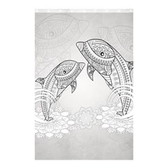 Beautiful Dolphin, Mandala Design Shower Curtain 48  X 72  (small)  by FantasyWorld7