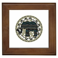 Ornate Mandala Elephant  Framed Tiles by Valentinaart