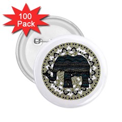 Ornate mandala elephant  2.25  Buttons (100 pack) 