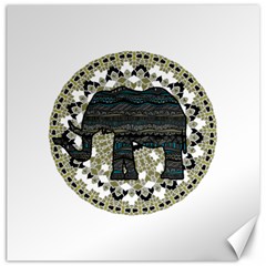 Ornate Mandala Elephant  Canvas 12  X 12   by Valentinaart