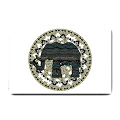 Ornate mandala elephant  Small Doormat 