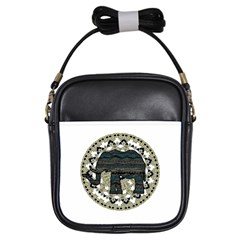 Ornate mandala elephant  Girls Sling Bags