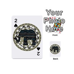 Ornate mandala elephant  Playing Cards 54 (Mini) 