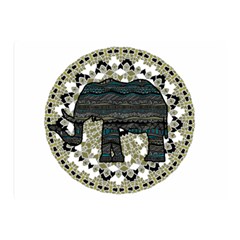 Ornate mandala elephant  Double Sided Flano Blanket (Mini) 