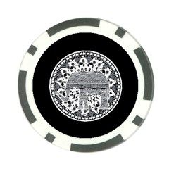 Ornate Mandala Elephant  Poker Chip Card Guard (10 Pack) by Valentinaart