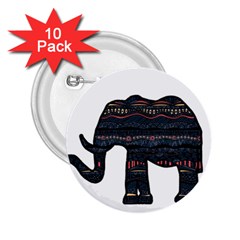 Ornate Mandala Elephant  2 25  Buttons (10 Pack)  by Valentinaart