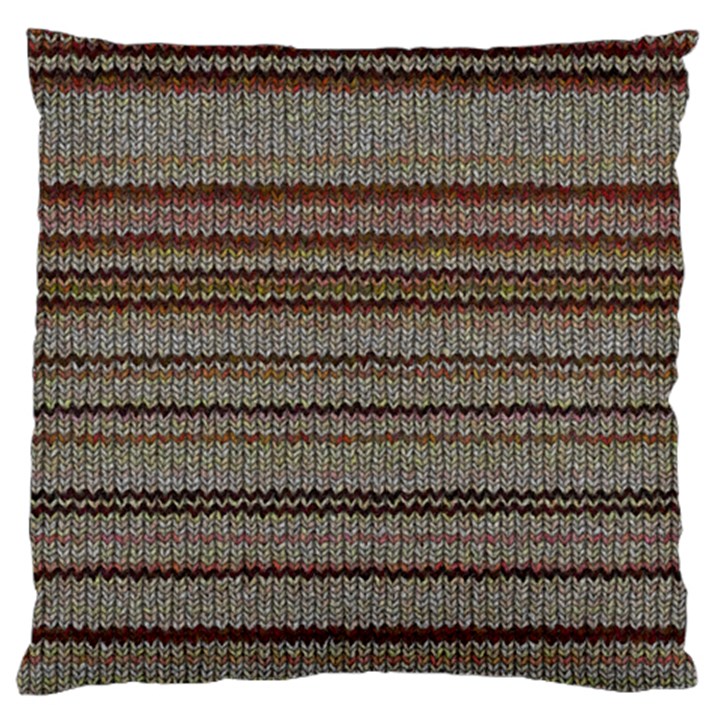 Stripy Knitted Wool Fabric Texture Large Flano Cushion Case (Two Sides)