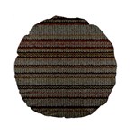 Stripy Knitted Wool Fabric Texture Standard 15  Premium Flano Round Cushions Front
