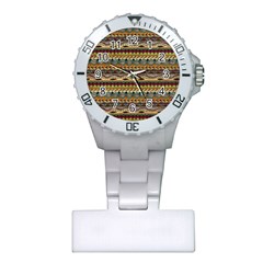 Aztec Pattern Plastic Nurses Watch