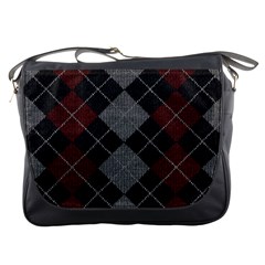 Wool Texture With Great Pattern Messenger Bags by BangZart