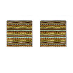 Bohemian Fabric Pattern Cufflinks (square) by BangZart