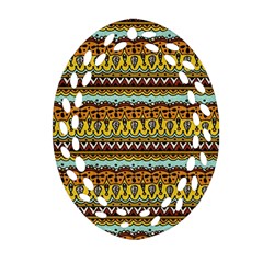 Bohemian Fabric Pattern Ornament (oval Filigree) by BangZart