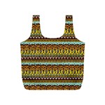 Bohemian Fabric Pattern Full Print Recycle Bags (S)  Back