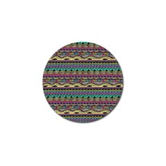 Aztec Pattern Cool Colors Golf Ball Marker (4 Pack) by BangZart