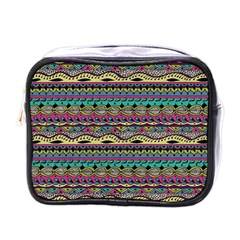 Aztec Pattern Cool Colors Mini Toiletries Bags