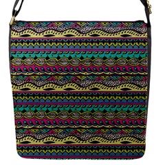 Aztec Pattern Cool Colors Flap Messenger Bag (s) by BangZart
