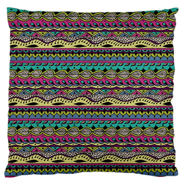Aztec Pattern Cool Colors Standard Flano Cushion Case (Two Sides)