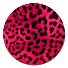 Leopard Skin Magnet 5  (round)