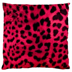 Leopard Skin Large Flano Cushion Case (two Sides)