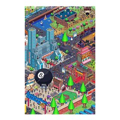 Pixel Art City Shower Curtain 48  X 72  (small)  by BangZart