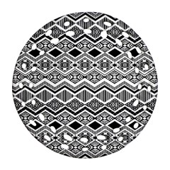 Aztec Design  Pattern Ornament (round Filigree)