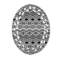 Aztec Design  Pattern Ornament (Oval Filigree)