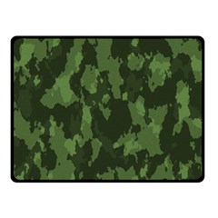 Camouflage Green Army Texture Double Sided Fleece Blanket (small) 