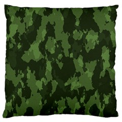 Camouflage Green Army Texture Large Flano Cushion Case (one Side)